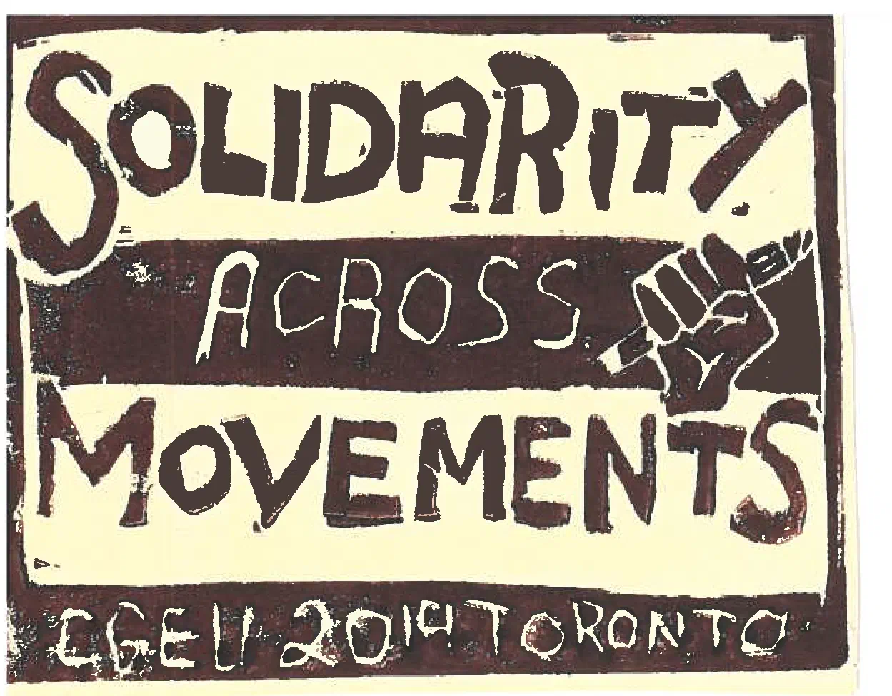 Autocollant, congrès de la CGEU à Toronto (2019).