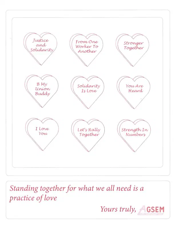 “Solidarity is love,” Affiche pour la Saint-Valentin (2023).