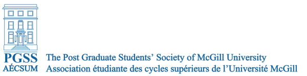 The logo of the Post-Graduate Students&rsquo; Society of McGill University